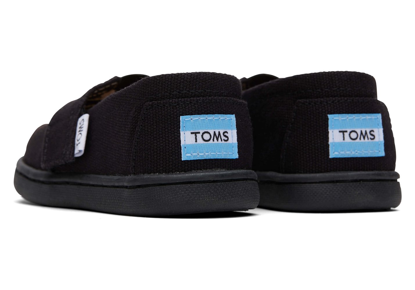 Toms Alpargata Tiny Canvas Espadrille Black - Kids - 42180-JWEZ